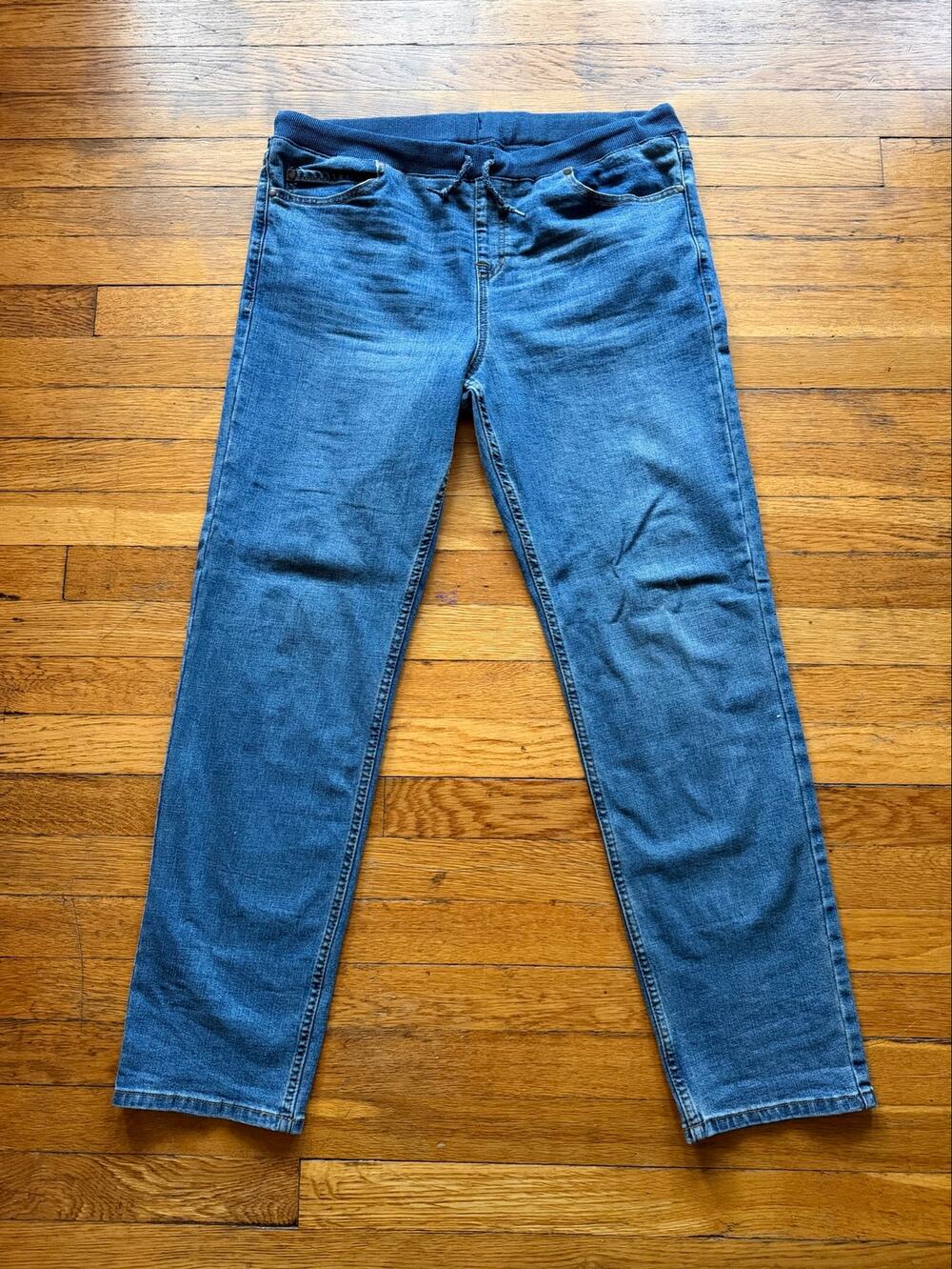 LAND’S END Pull Up Jeans w/Drawstring Womens sz XXL (18H-20H)